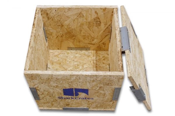 Wood Shipping Crate | 14 x 14 x 14 top view