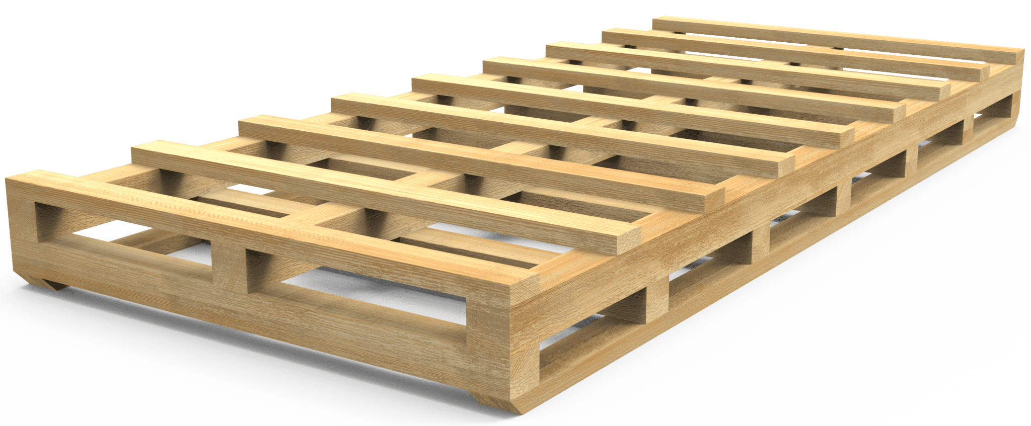 Long shipping crate for easy loading