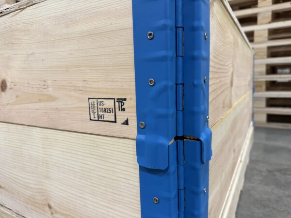 pallet collar hinge blue ispm-15