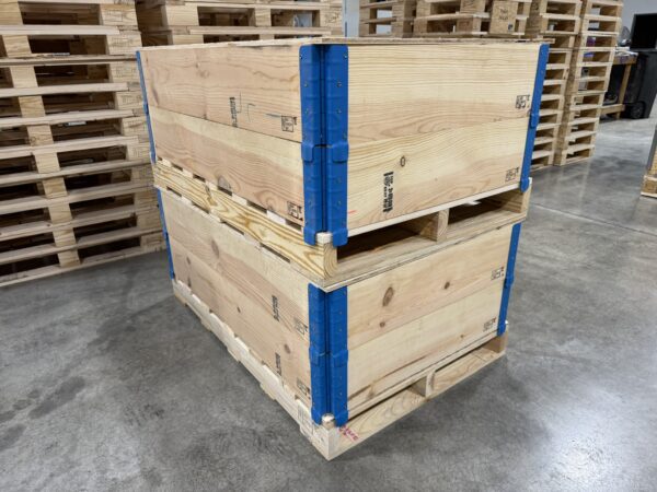 pallet collar double stack lid