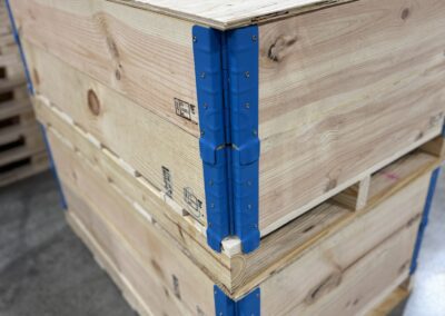 pallet collars stacked warehouse
